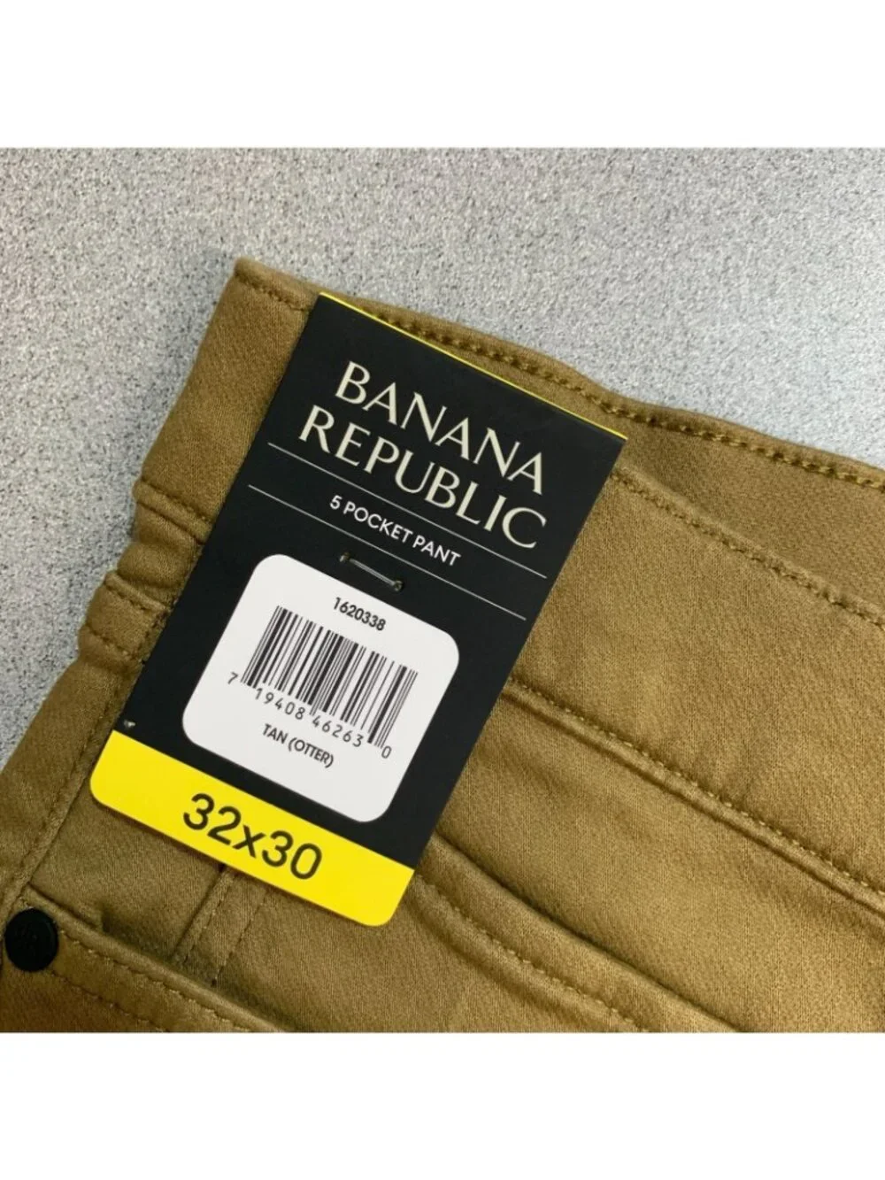 NWT Banana Republic Men's 32x30 5-Pocket Pants Tan Cotton-Blend Stretch